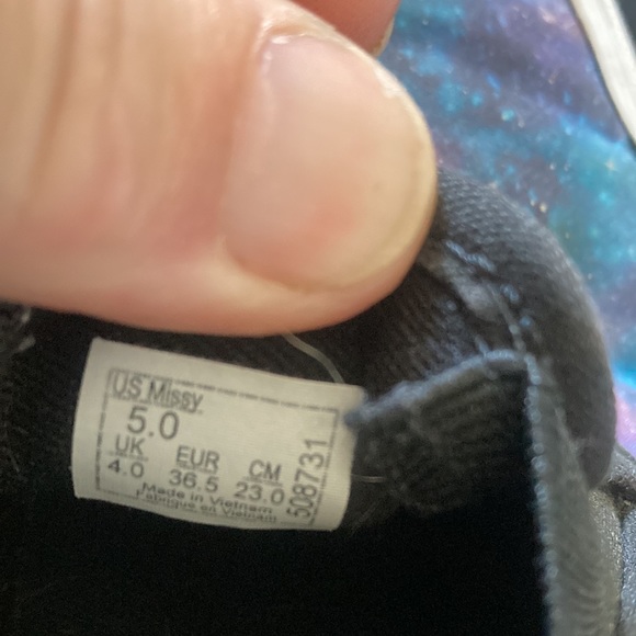 Vans  galaxy pattern with purple blue and white specks sneakers - Picture 7 of 9